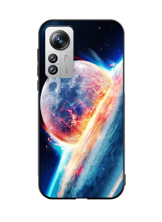 VR CREATIVE Protective Case Cover For Xiaomi 12X Fallen Moon Design Multicolour - Image 1