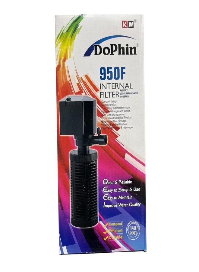 فلتر داخلي Dophin 950F لأحواض أسماك الزينة | محرك غاطس بالكامل | معدل التدفق: 480/470 لتر/ساعة | مناسب لأحواض أسماك سعة 90 لترًا | (أصلي من متجر Tunai) - Image 1