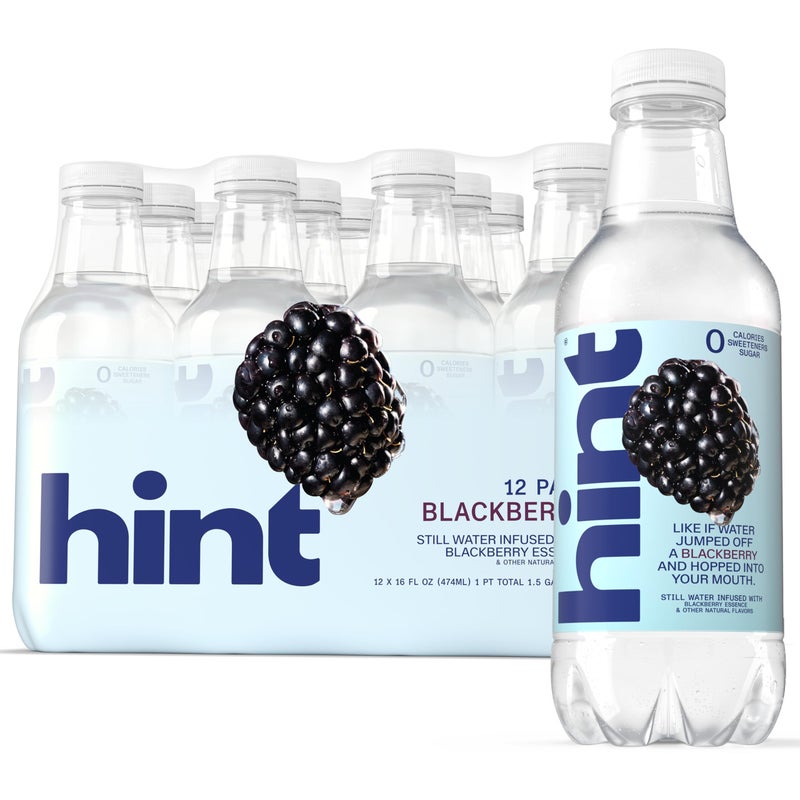 Hint FruitInfused Bottled Water Blackberry Sugar Free Flavored Water with Zero Calories Natural Fruit Essences and No Artificial Sweeteners 16 Fl Oz Pack of 12 - Image 2