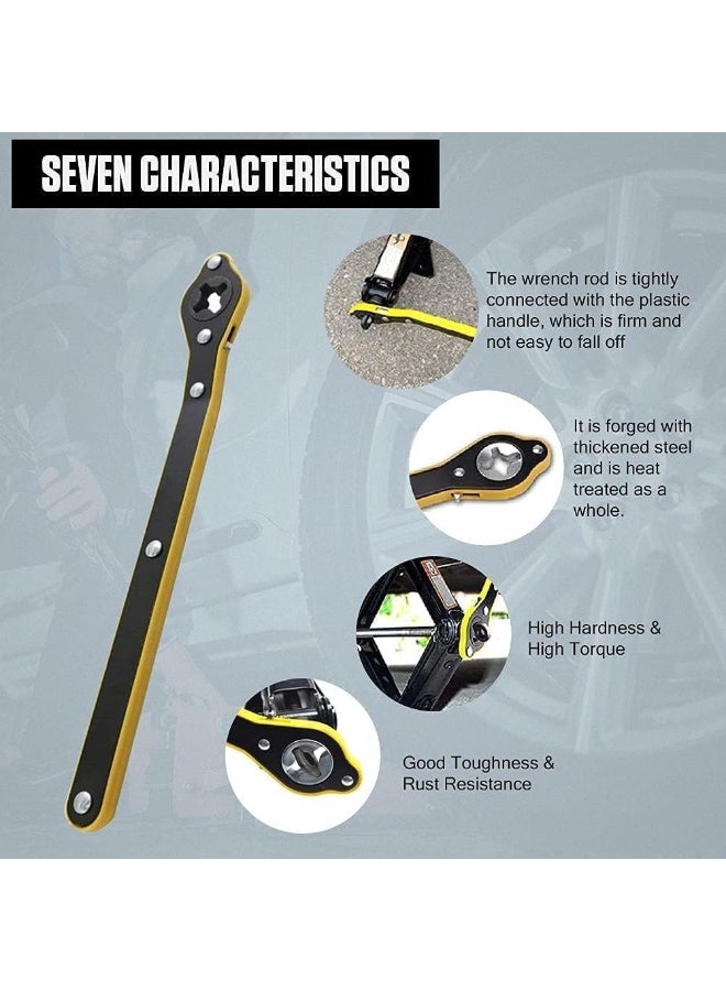 34cm Car Jack Wrench – Effort-Saving 0.6cm Thick Metal Handle (2cm Diameter), Quick-Lif - Image 3