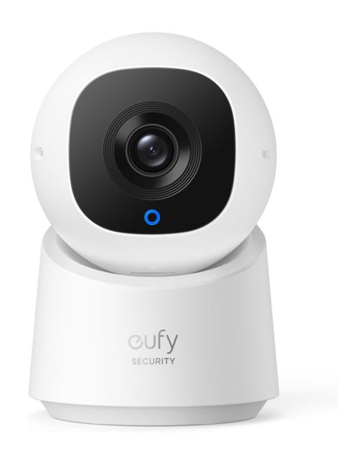 كاميرا eufy Security Indoor Cam C210 بدقة 1080 بكسل كاميرا أمان داخلية مع مقلاة وإمالة 360 درجة، كاميرا أمان منزلية مدمجة مع شبكة Wi-Fi، ذكاء اصطناعي بشري/حركي، بدون رسوم شهرية