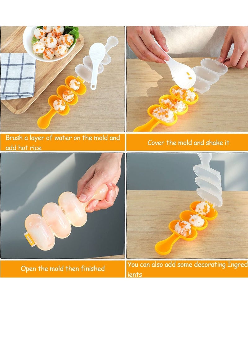 Y&D Rice Ball Molds, Egg Sushi Mold Non-Stick Maker Shake, Include 2 PCS Shaker and 6 Animals Boiled Molds For Beginners Kids  - Image 3