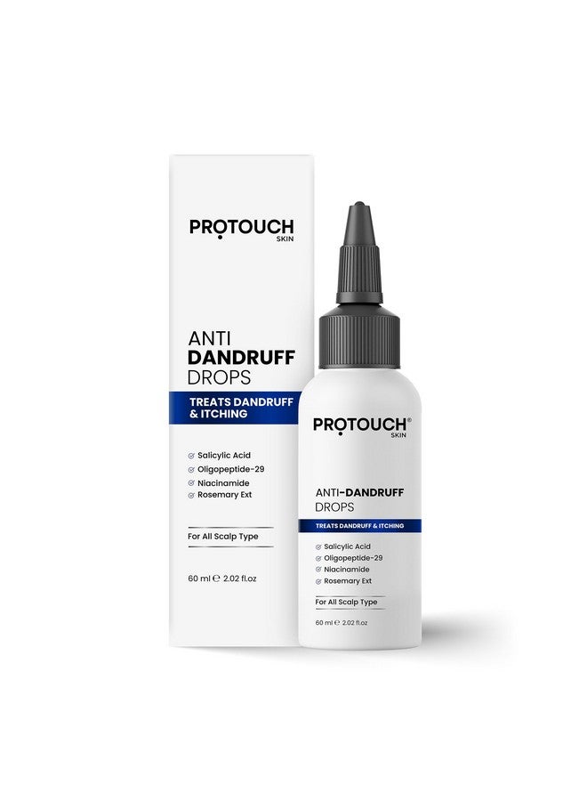 PROTOUCH Anti Dandruff Drops (Serum) - Niacinamide, 0.5% Salicylic Acid, Oligopeptide, Rosemary Ext | Soothes Itchy, Inflamed Scalp | Nourished Hair | For All Scalp Types - 60 ML - Image 1