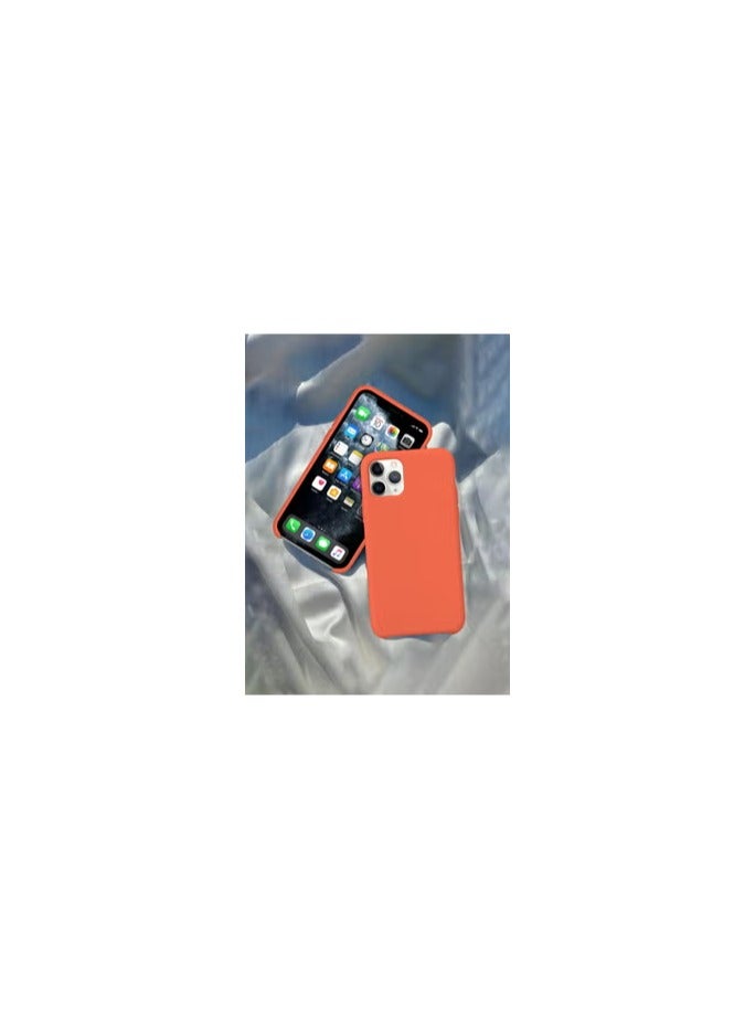 CATANES [for iPhone 11 Pro Max] Silicone Case Shockproof Protective Case Anti Scratch Smooth Case Cover/Orange - Image 1