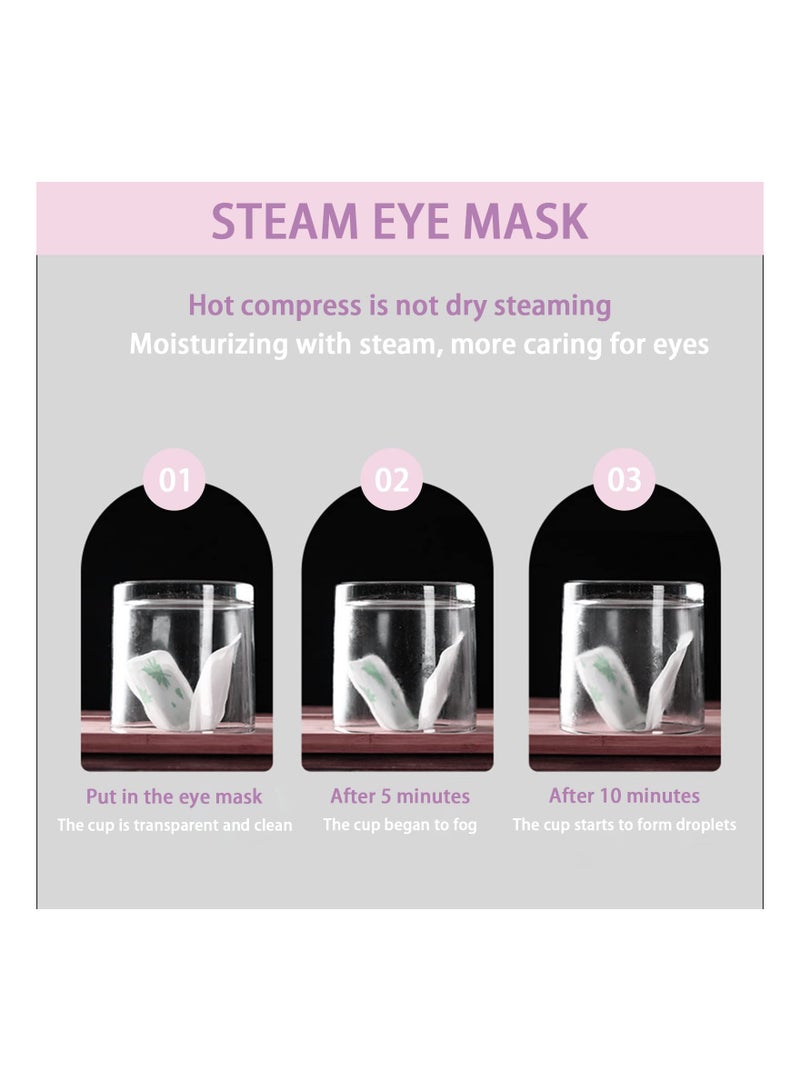 Heated Eye Mask, 20Pairs Steam Eye Mask, Heated Eye Mask for Dry Eyes, Warm Eye Compress, Eye Care Steam Warm Eye Mask, Relaxation  Eye Strain, Fatigue Disposable Moist Hot Compress Eye Patch ( - Image 3