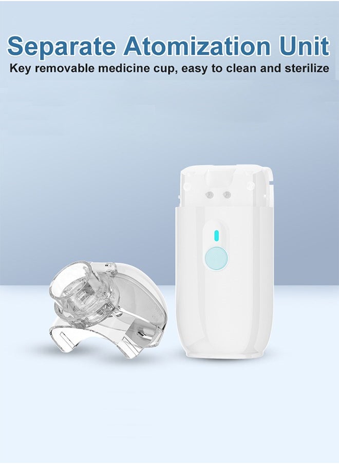 Portable Nebulizer Machine for ChildrenMini Vaporizers USB Rechargeable Handheld Mesh Inhaler Two Ways To Use For Adults And Children With Breathing Problems For Home Office Outdoor