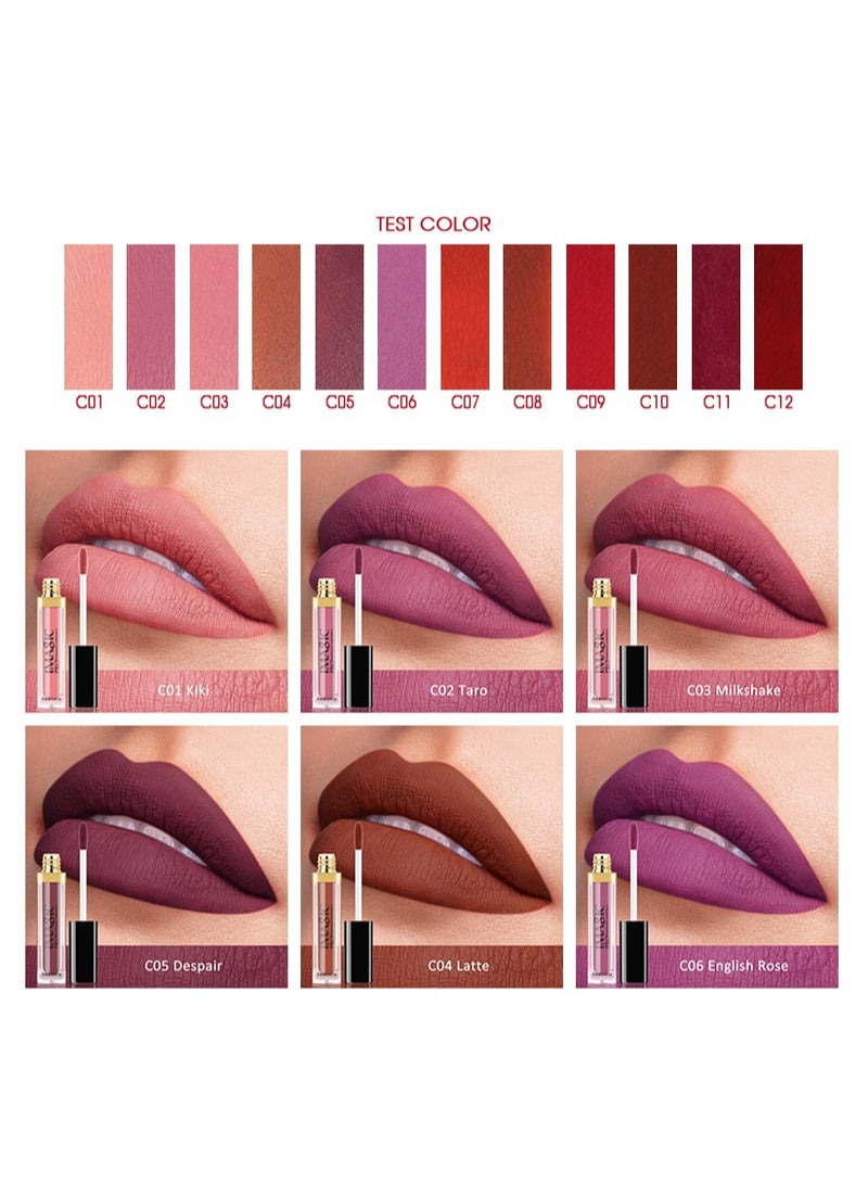 إيماجيك ملمع الشفاه IMAGIC Velvet | 12 لونًا نابضًا بالحياة | تركيبة تدوم طويلاً وذات تصبغ عالي | أداة وضع ناعمة لسهولة الاستخدام (C01 KIKI، 7 مل) - Image 3