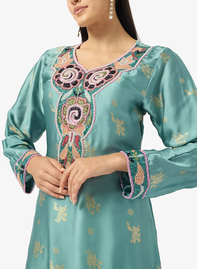 Arabian Closet  Embellished Belted Jalabiya for Women | Best Price UAE