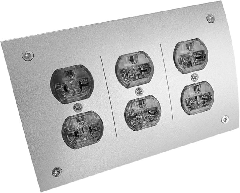 منظم طاقة صناعي 6 منافذ 110 فولت مع فلتر مخصص لمعدات الصوت عالية الجودة، مزود بفلتر ضوضاء تردد الراديو - Image 2