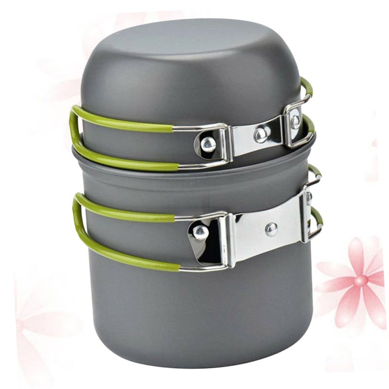 Lightweight Aluminum Camping Cookware Set Non Stick Pan Teapot For 1 2 People - Image 5
