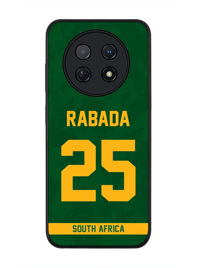 Stylizedd Cover for Huawei Nova Y91 4G / Huawei Enjoy 60X Case, Rugged Black Slim fit Protective Phone Cases s - Player Name - Kagiso Rabada, Jersey Number- 25 - Image 1
