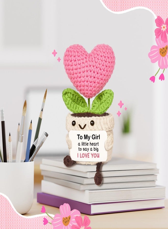 AceThrills Crochet Pink Heart Plant Gift (Teacher) - Image 5