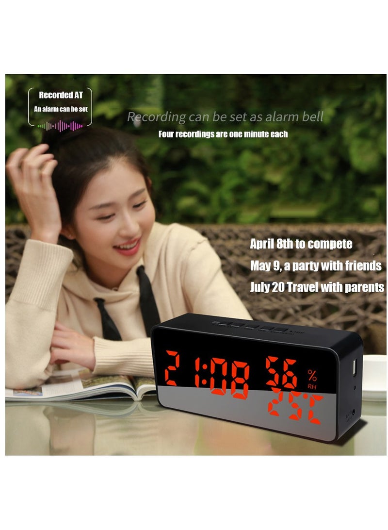 NIBEMINENT Creative Smart APP Alarm Clock Countdown Recording Color Change Clock LED Digital Temperature and Humidity Clock - Image 4