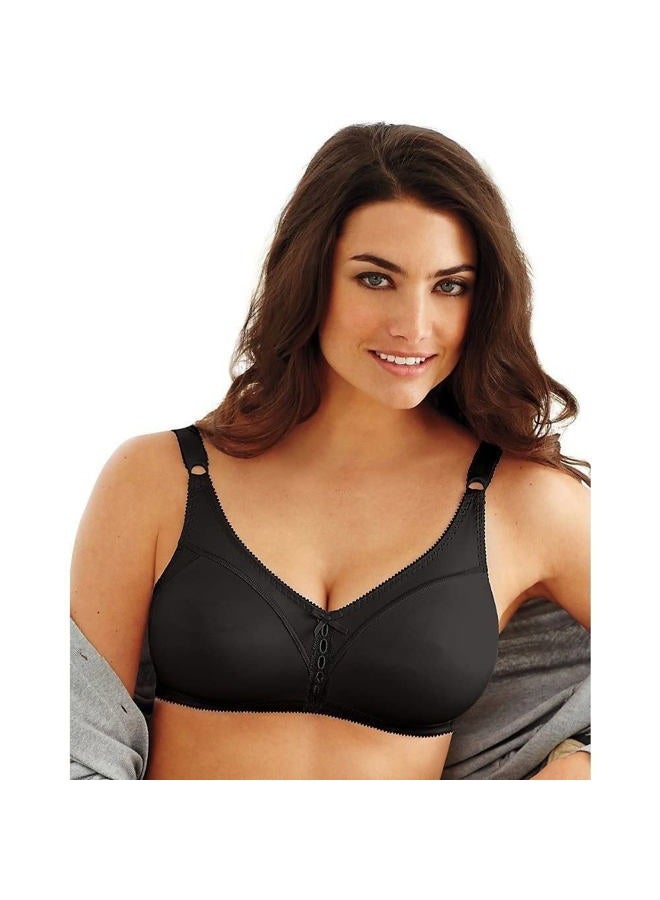 Bali Women's Double Support Wire-Free Bra, Black, 34B - Image 4