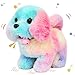 Hopearl Walking Dog with Bell Interactive Electronic Pet Plush Toy Puppy Woof and Moving Animated Nodding Head Gifts for Toddlers Birthday Rainbow 7 - Image 2