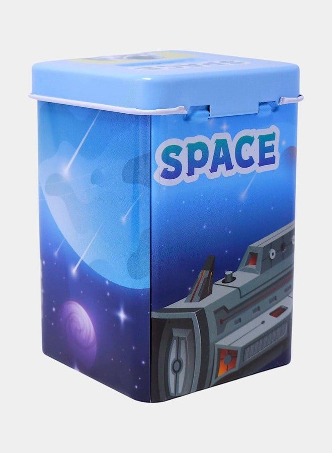 Sajani Cute Cartoon Creative Portable Piggy Bank, Money Saving Box with Combination Lock, Mini Coin Bank Gifts for Boys and Girls, Best Return Gifts for Kids (Pack of 1) (Space) - Image 2
