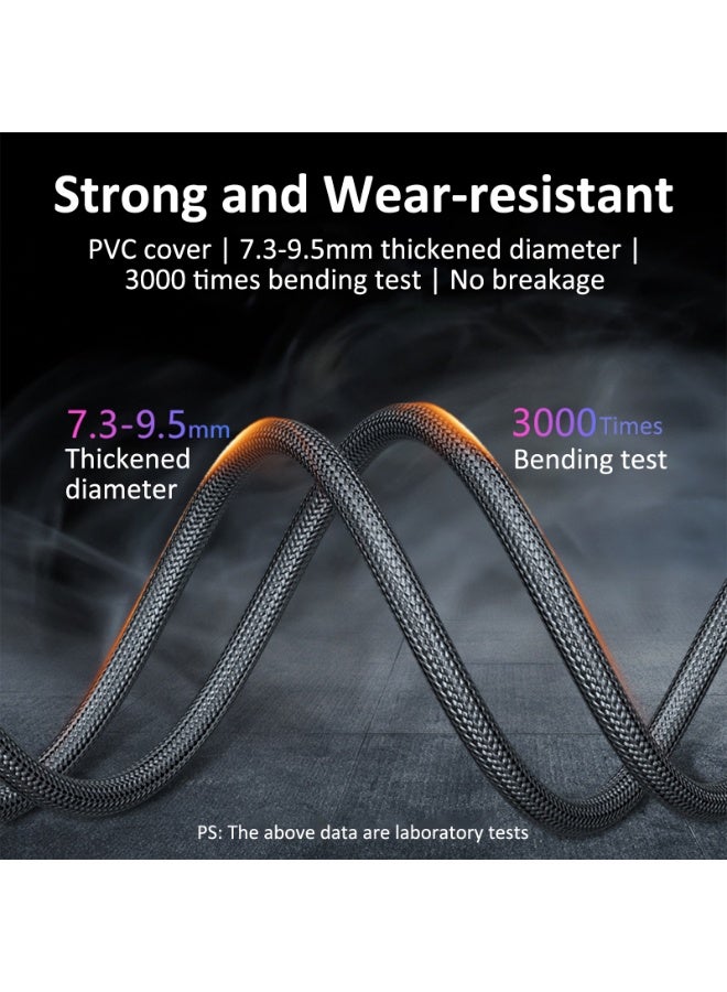 8K HDMI Cable, Nylon Braided 2.1 HDMI CL3 Rated Support Dolby Atmos, 8K@60Hz/4K@120Hz, Ultra Speed 48Gbps, eARC, HDCP 2.2 & 2.3, Dynamic HDR Compatible with Monitor/Projector/Sw-itch/P-S5/Xbo-x (1M) - Image 3