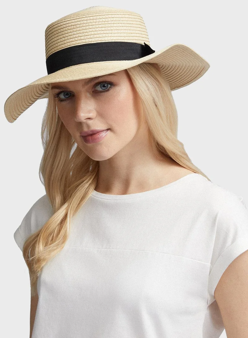دوروثي بيركنز Bow Trim Boater Hat