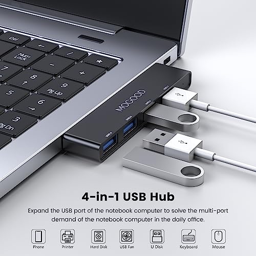 MOGOOD USB Splitter - 3.0 USB Hub Multiport Adapter USB Port Expander for Laptop, PC, MacBook, Mac Pro, Mac Mini, iMac, Surface Pro - Image 3