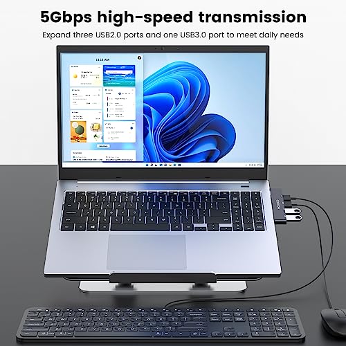 MOGOOD USB Splitter - 3.0 USB Hub Multiport Adapter USB Port Expander for Laptop, PC, MacBook, Mac Pro, Mac Mini, iMac, Surface Pro - Image 5