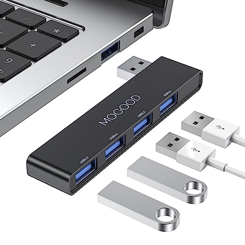 MOGOOD USB Splitter - 3.0 USB Hub Multiport Adapter USB Port Expander for Laptop, PC, MacBook, Mac Pro, Mac Mini, iMac, Surface Pro - Image 1