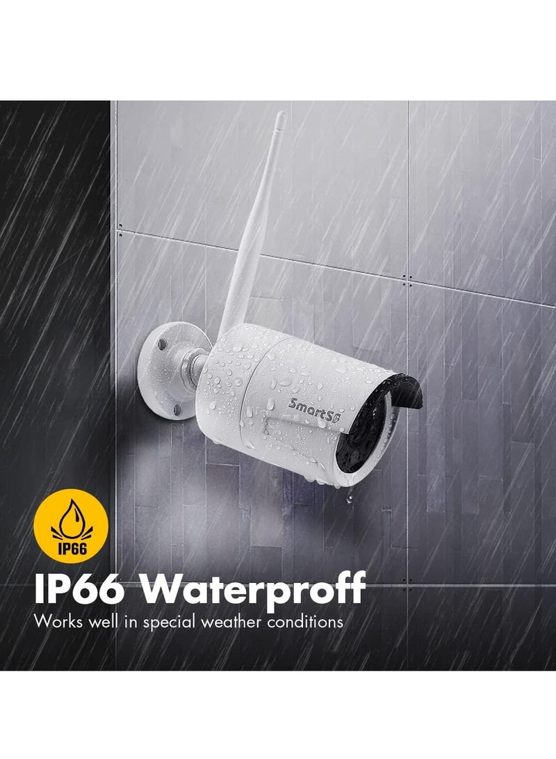 مجموعة مراقبة ان في ار واي فاي 1080 بيكسل من اني مع قرص صلب 1 تيرا، نظام كاميرا مراقبة لاسلكية سي سي تي في، (4) 2.0 ميجابيكسل 1080 بيكسل مقاومة للعوامل الجوية لاسلكية للاستخدام الداخلي والخارجي - Image 2