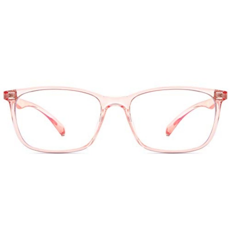 Computer gaming blue light blocking glasses, lightweight frame, blue tinted lenses, UV400 protection and anti-glare coating - Image 1