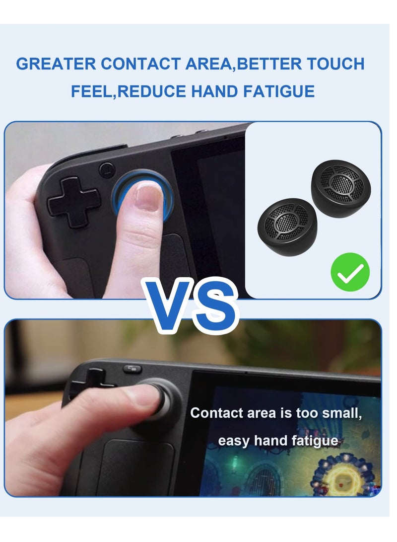 KASTWAVE 6 PCS Thumb Grip Set Joystick Caps, 4 Pcs of Anti-Slip Extended Thumb Grips Covers for Steam Deck/Switch/PS5/PS4/Xbox, 2 Pcs of Thumb Grips Protector for Steam Deck  - Image 4