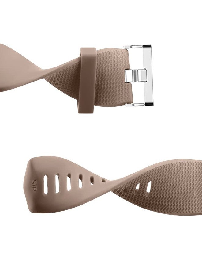 اي كي مجموعة من 3 أساور رياضية متوافقة مع Fitbit Charge 2 للرجال والنساء، أساور معصم بديلة قابلة للتعديل لـ Fitbit Charge 2 HR صغير وكبير (ضوء النجوم/شاي الحليب/بنفسجي دخاني، صغير) - Image 3