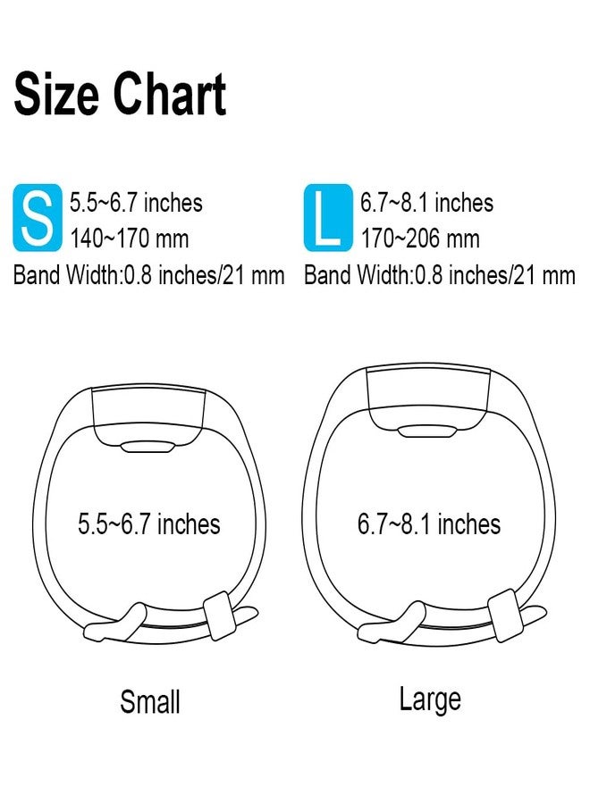 اي كي مجموعة من 3 أساور رياضية متوافقة مع Fitbit Charge 2 للرجال والنساء، أساور معصم بديلة قابلة للتعديل لـ Fitbit Charge 2 HR صغير وكبير (ضوء النجوم/شاي الحليب/بنفسجي دخاني، صغير) - Image 2