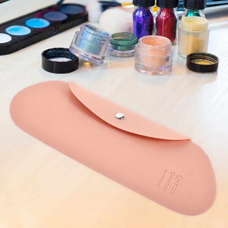 💄 حقيبة تخزين فرش المكياج من السيليكون قوية وعملية بتصميم سهل الوصول - Image 4