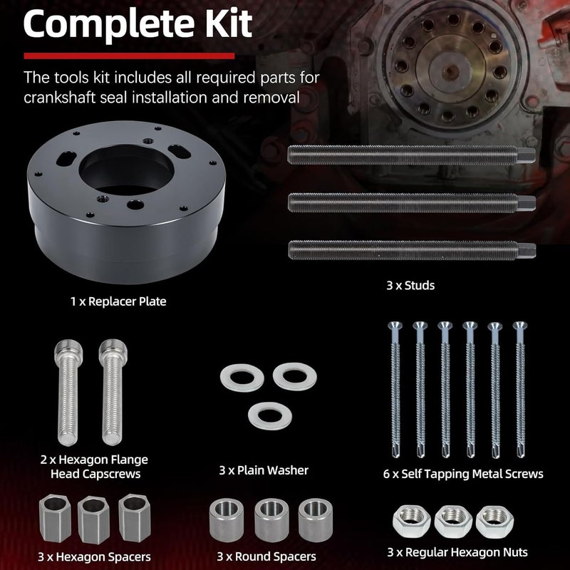 Sunluway 4918991 Crankshaft Front Seal & Wear Sleeve Remover Installer for Cummins ISX15 ISX12 - Image 3