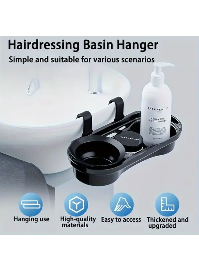 Wall Mounted Plastic Bathroom Shelf With Suction Cups Black Shower Storage Organizer - Image 4