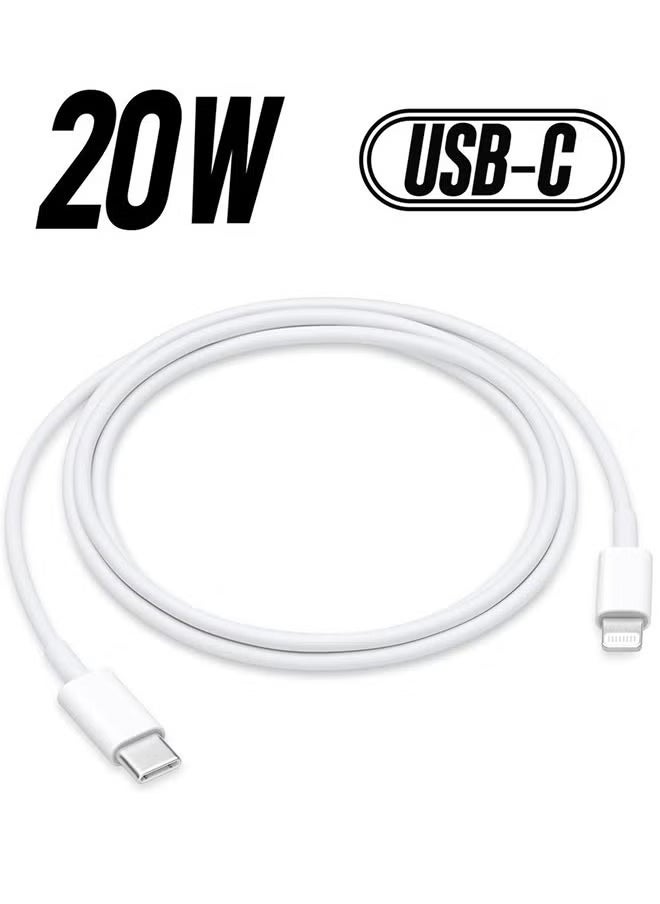Sthxyfaith - USB C to Lightning Charge Cable White 1M, MFi Certified, Supports Power Delivery, Data Transmission, Fast Charging Cable Compatible with iPhone 14 Pro Max/14/13/12/11 Pro/X/XS/XR/8 Plus/AirPods Pro - Image 1