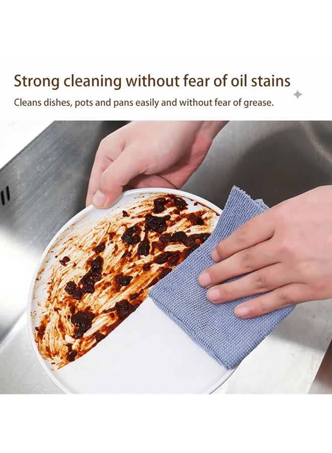 Reusable Microfiber Kitchen Cleaning Cloths Super Absorbent, Quick-Drying Dish Towels for Kitchen Car Furniture Bowl Tea Dishcloths Lint-Free Machine Washable Non-Stick Oil Dish Rags 20 Pieces/Box - Image 4