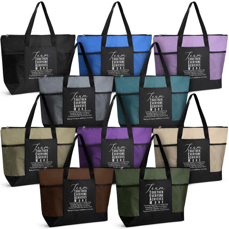 Locmeo 10Pcs Team Appreciation Tote Bags For Women Employee Appreciation Staff Gifts For Rad Tech Nurses Practitioner - Image 1