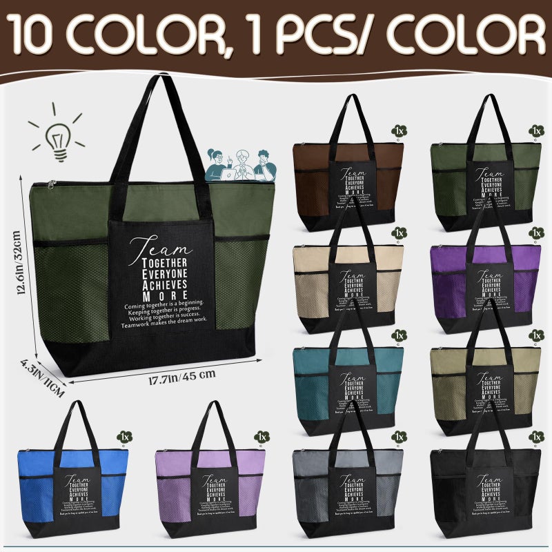 Locmeo 10Pcs Team Appreciation Tote Bags For Women Employee Appreciation Staff Gifts For Rad Tech Nurses Practitioner - Image 2