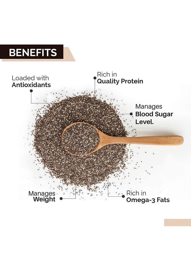 U360 Organic Chia Seeds | Omega 3 and Fibe Seeds for Weight Management | Rich in Calcium, Protein & Fibre U360_Chia-Seeds_I 200g - Image 3