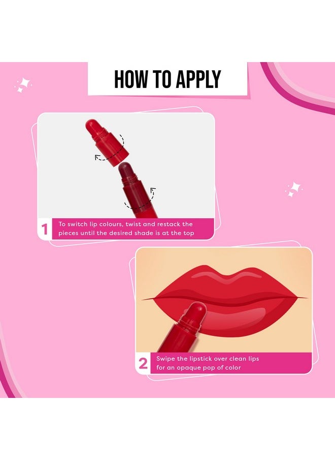 SUGAR POP - 5 In 1 Lip Twist 01 Perfect Pout - 8 Gms - Intense Colour Payoff | Satin Matte Finish | Ultra-Pigmented | Full-Coverage & Long-Wear - Image 1
