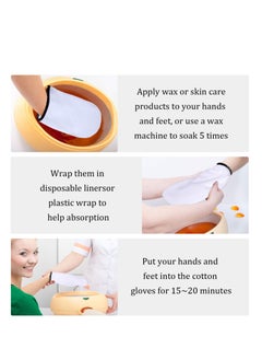 Excefore Nail Wax Care Gloves, Paraffin Wax Mitts, Paraffin Wax Foot Care, Paraffin Wax Gloves and Booties (White)  - Image 4