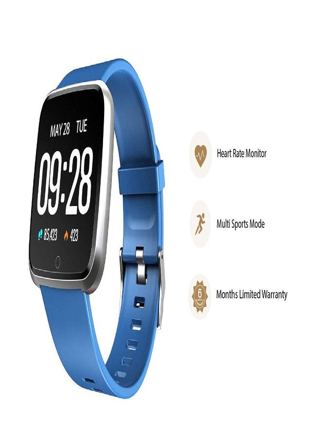 OPTA SB-076 U-Wear Bluetooth Fitness Band Smart Watch for AndroidiOS Devices, Medium (Blue) - Image 4