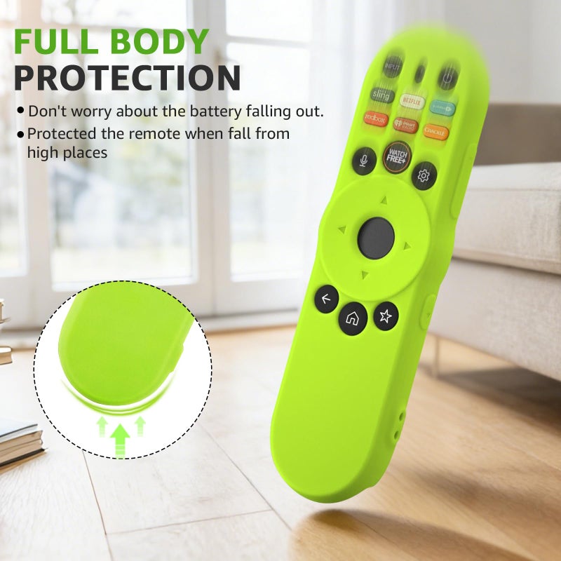 Climberer [2Pack] Climberer Cover for VIZIO XRT270,Smart TV Remote Control Replacement Glow in Dark Protective Skin Case - Blue & Green (XRT270) - Image 4