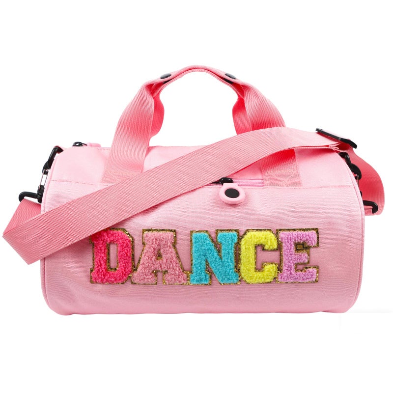 Himoswis Dance Bag for Girls Cute Ballet Bags Weekender Travel Duffle Bag Sport Gym Bag for Women and Men Toddler Kids Bag for Dancers Pink M - Image 2