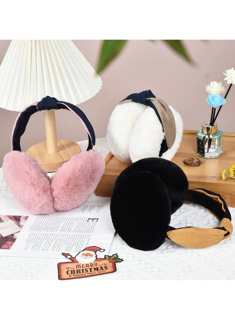 Earmuffs for Women, Warm Ear Muffs, Winter Foldable Faux Fur Ear Warmers, Soft and Cozy Ladies' Ear Covers - Image 4