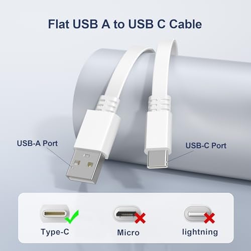 Itramax Flat USB C Extension Cable 20FT/2Pack,Extra Long USB A to USBC Power Charging Cord for Blink Outdoor 4/Mini 2 2K+,Ring Pan-Tilt Indoor Cam,eufy Cam S3 Pro,SoloCam S340/S220,EZVIZ H6,Tapo C120 - Image 3
