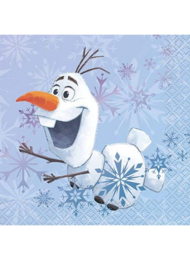 Unique Frozen Princess Elsa Anna Party Supplies Bundle Pack Includes 16 Dessert Plates 16 Napkins - Image 4