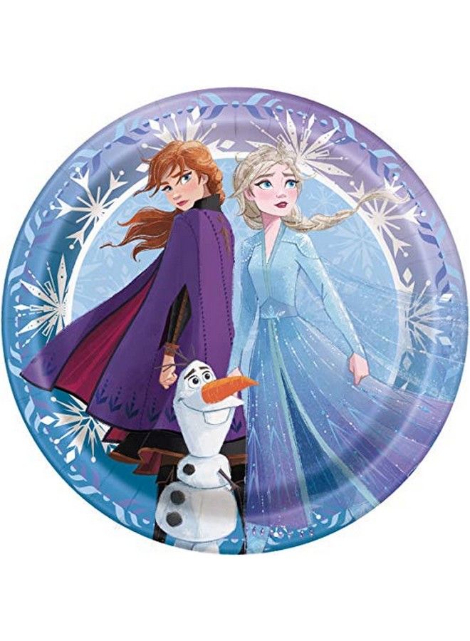 Unique Frozen Princess Elsa Anna Party Supplies Bundle Pack Includes 16 Dessert Plates 16 Napkins - Image 3