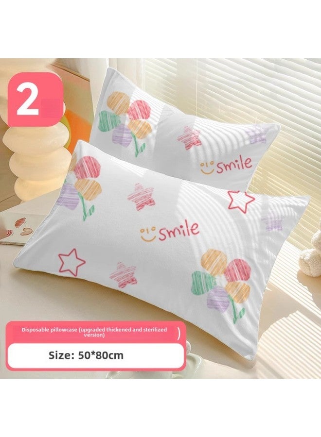 Disposable Pillowcase Travel Pillowcase Thickened Travel Hotel Train Sleeper Dirty Vacuum Compressed Separate Packaging-Color:Smile  Sterilization And Dirt Separation - Image 1