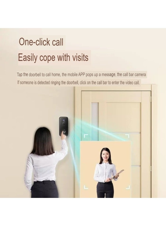 TCL Wireless Video Doorbell, Sturdy And Durable Wifi Smart Doorbell, Two Way Audio Door Bell With Motion Detection, Anti Theft Door Camera Bell For Home, (1pc)  - Image 2