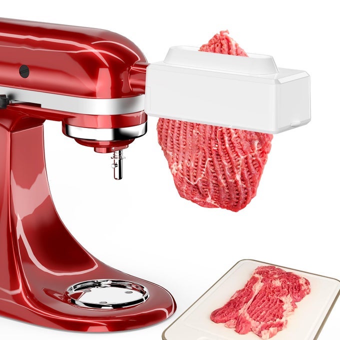 ELECTRIC MEAT TENDERIZER FOR ALL KITCHENAID AND CUISINART HOUSEHOLD STAND MIXERS MIXERS ACCESSSORIES FOR KITCHEN AID ATTACHMENT TENDERIZE MEAT MORE SMOOTHLY AND EFFORTLESS DISHWASHER SAFE WHITE